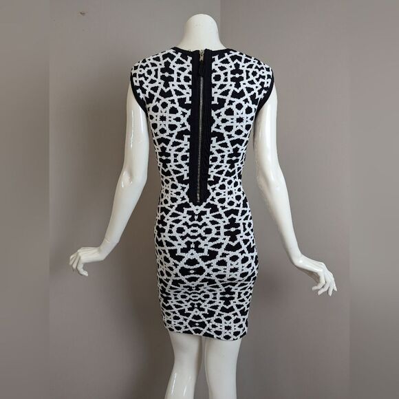 Torn by Ronny Kobo Bodycon Dress – XS – Geometric Knit – Zip Back - Picture 3 of 9
